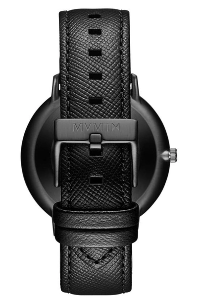 Shop Mvmt Legacy Leather Strap Watch, 42mm In Purple