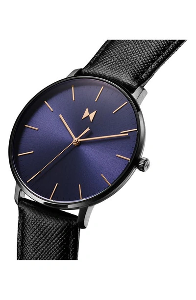 Shop Mvmt Legacy Leather Strap Watch, 42mm In Purple
