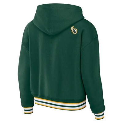 Shop Wear By Erin Andrews Green Green Bay Packers Lace-up Pullover Hoodie