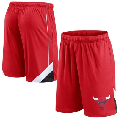 Shop Fanatics Branded Red Chicago Bulls Slice Shorts