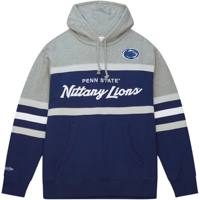 Shop Mitchell & Ness Navy Penn State Nittany Lions Head Coach Pullover Hoodie