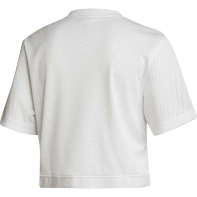 Shop Adidas Originals Adidas White Arizona State Sun Devils Primegreen V-neck Cropped Jersey