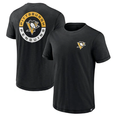 Shop Fanatics Branded Black Pittsburgh Penguins High Stick T-shirt