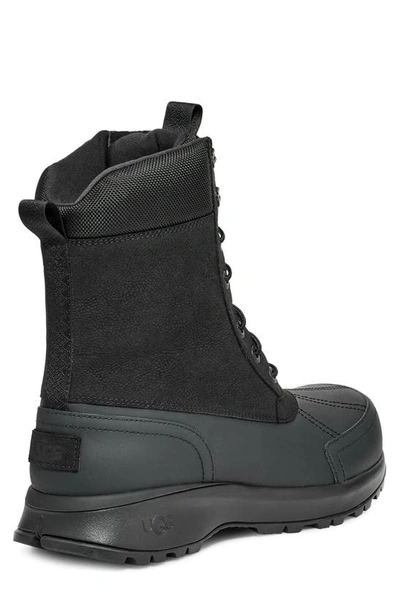 Shop Ugg Emmett Waterproof Lace-up Duck Boot In Black