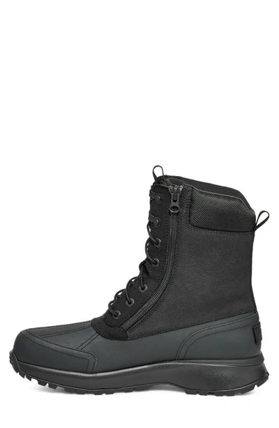 Shop Ugg Emmett Waterproof Lace-up Duck Boot In Black