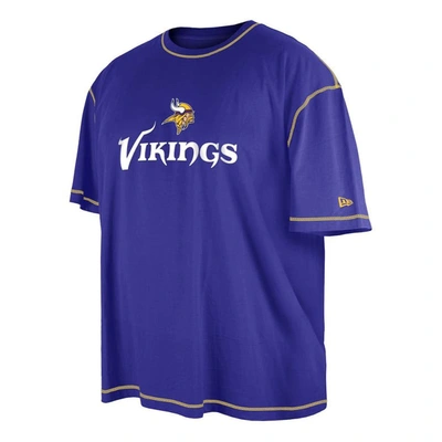 Shop New Era Purple Minnesota Vikings Third Down Big & Tall Puff Print T-shirt
