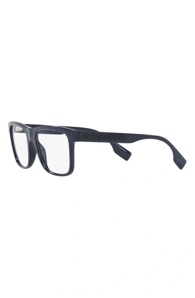 Shop Burberry Carter 55mm Square Optical Glasses In Blue