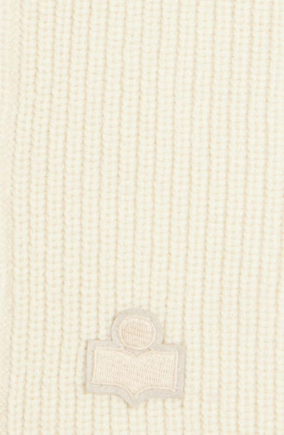 Shop Isabel Marant Patti Merino Wool Fingerless Gloves In Ecru