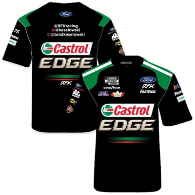 Shop Rfk Racing Youth  Black Brad Keselowski Castrol Edge Sublimated Uniform T-shirt