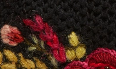 French Knot Josephine Wool Cloche In Black