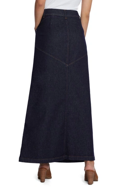 Wash Lab Denim Pieced Denim Maxi Skirt In Raw Denim