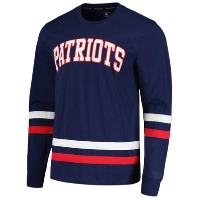 Shop Tommy Hilfiger Navy/red New England Patriots Nolan Long Sleeve T-shirt