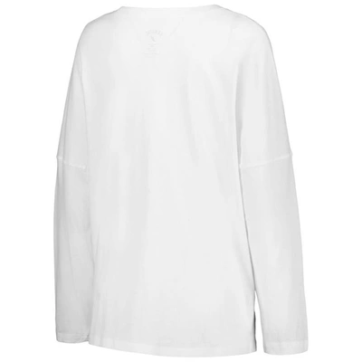 Shop League Collegiate Wear White Oregon Ducks Clothesline Oversized Long Sleeve T-shirt
