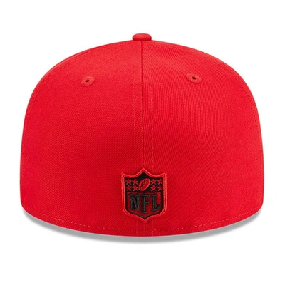 New Era Red Kansas City Chiefs  Main Patch 59fifty Fitted Hat In Red