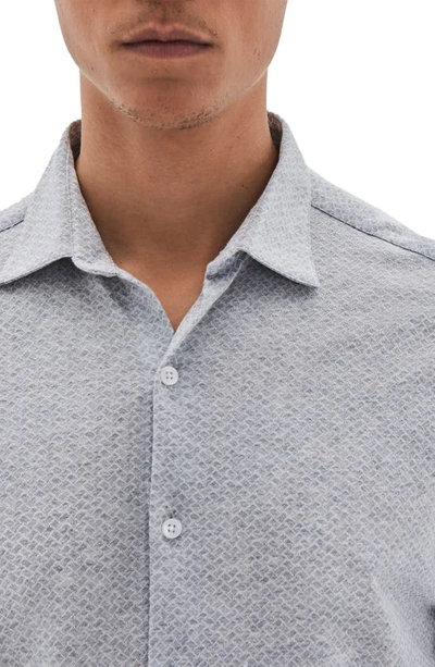 Shop Robert Barakett Pambrun Knit Button-up Shirt In Grey