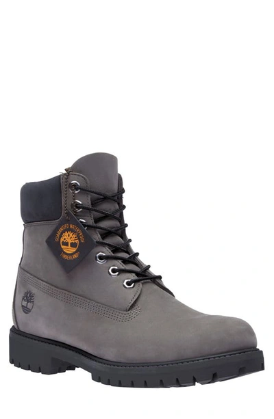 Timberland 6 Inch Premium Waterproof Boot In Medium Grey Nubuck | ModeSens