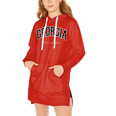 Shop Gameday Couture Red Georgia Bulldogs Take A Knee Raglan Hooded Sweatshirt Dress