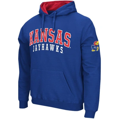 Shop Colosseum Royal Kansas Jayhawks Double Arch Pullover Hoodie