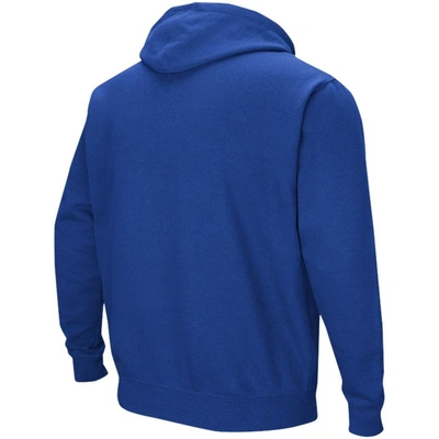 Shop Colosseum Royal Kansas Jayhawks Double Arch Pullover Hoodie