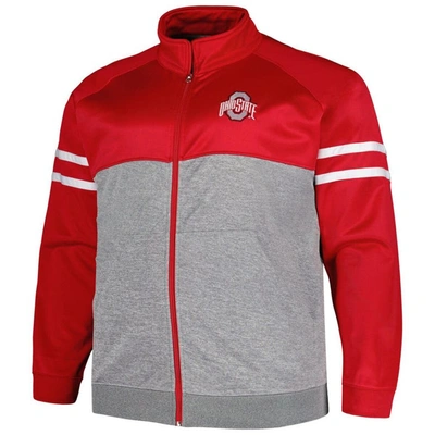 Shop Profile Scarlet Ohio State Buckeyes Big & Tall Fleece Full-zip Jacket