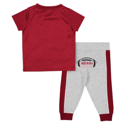 Shop Colosseum Infant  Crimson/heather Gray Indiana Hoosiers Ka-boot-it Jersey & Pants Set