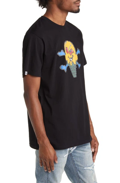 Shop Icecream Pixel Cotton Graphic T-shirt In Black