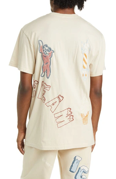 Shop Icecream Consume Embroidered Graphic T-shirt In Fog