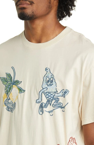 Shop Icecream Consume Embroidered Graphic T-shirt In Fog