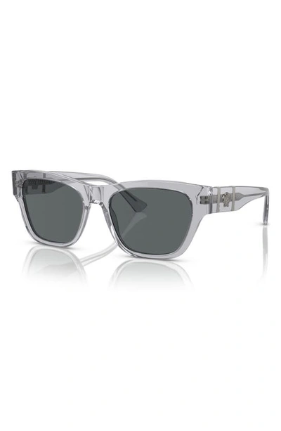 Shop Versace 55mm Square Sunglasses In Grey