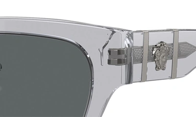 Shop Versace 55mm Square Sunglasses In Grey