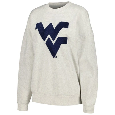 Shop Gameday Couture Ash West Virginia Mountaineers Team Effort Pullover Sweatshirt & Shorts Sleep Set