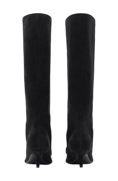 Shop Burberry Storm Tall Suede Boot In Black