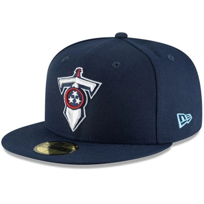 Shop New Era Navy Tennessee Titans Omaha 59fifty Fitted Hat
