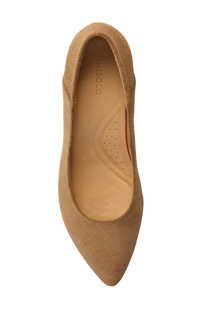 Shop Nisolo Fiorela Go-to Pointed Toe Pump In Taupe