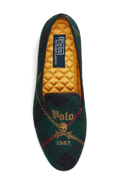 Shop Polo Ralph Lauren Paxton Logo Embellished Wool Slipper In Keys And Skull