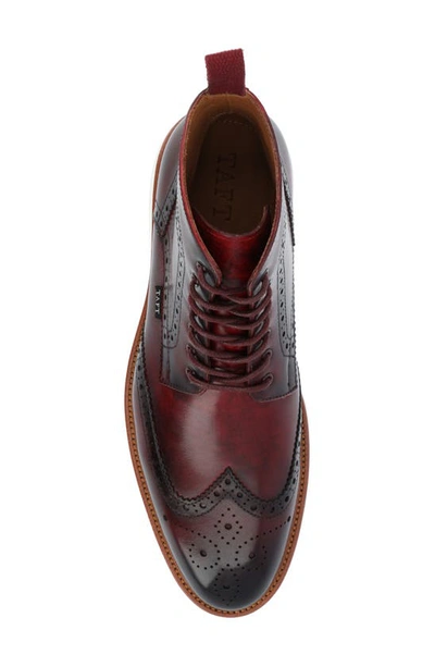 Taft 365 Leather Wingtip Boot In Oxblood