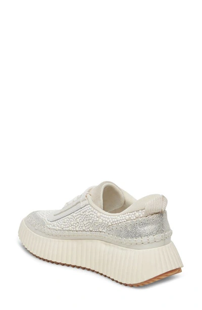 Shop Dolce Vita Dolen Imitation Pearl Sneaker In Vanilla Pearls