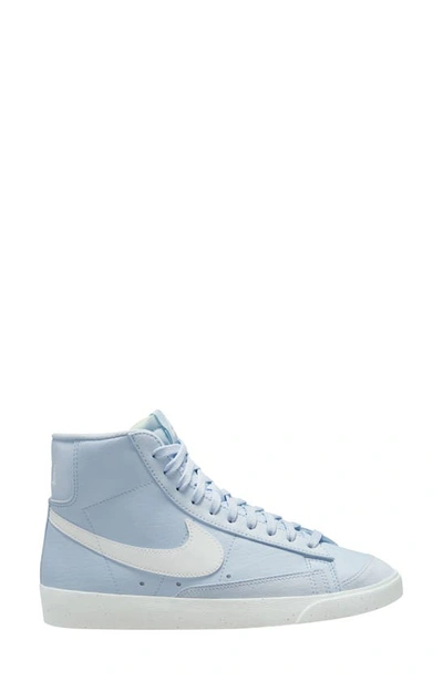 Shop Nike Blazer Mid '77 Sneaker In Blue Tint/ Summit White/ Volt