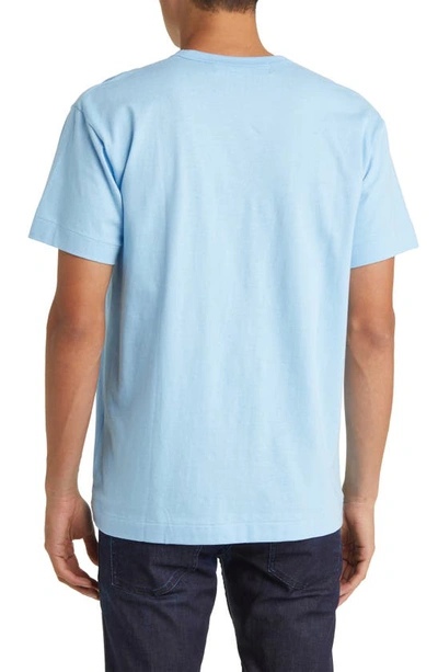 Shop Comme Des Garçons Play Play Appliqué T-shirt In Blue