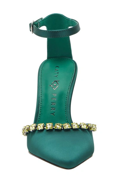 Shop Katy Perry The Lookerr Ankle Strap Pointed Toe Pump In Serene Green