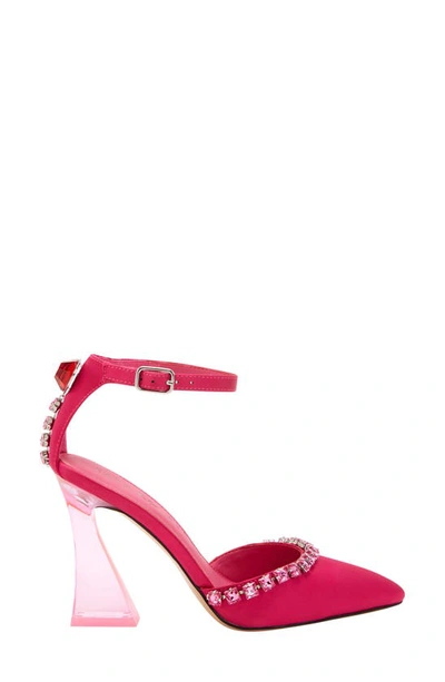 Shop Katy Perry The Lookerr Ankle Strap Pointed Toe Pump In Luminous Pink