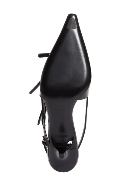 Miu Miu Patent Leather Slingback Pumps With Straps In Black