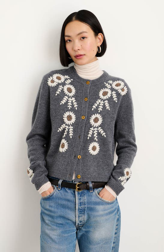BECCA WOOL JACQUARD CARDIGAN