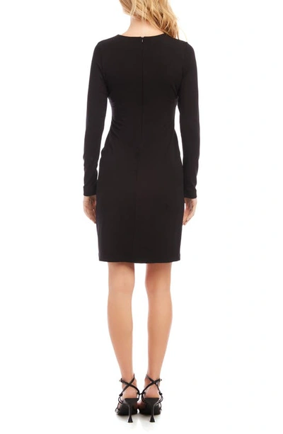 Shop Karen Kane Sequin Long Sleeve Sheath Dress In Black
