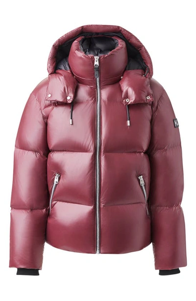 Mackage Kent Water Repellent Down Puffer Jacket In Garnet