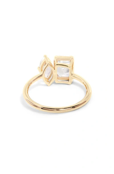 Shop Stone And Strand Double Date Toi Et Moi Ring In Gold