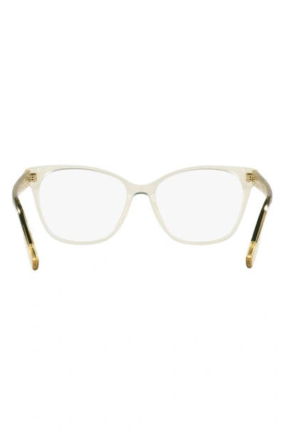 Shop Burberry Caroline 53mm Square Optical Glasses In Yellow