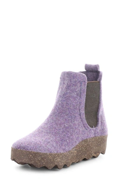 Shop Asportuguesas By Fly London Caia Chelsa Boot In Purple Tweed/ Felt