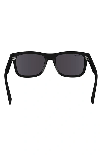 Shop Lacoste Premium Heritage 55mm Rectangular Sunglasses In Black