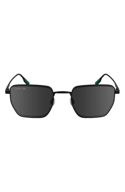 Shop Lacoste Premium Heritage 52mm Rectangular Sunglasses In Matte Black